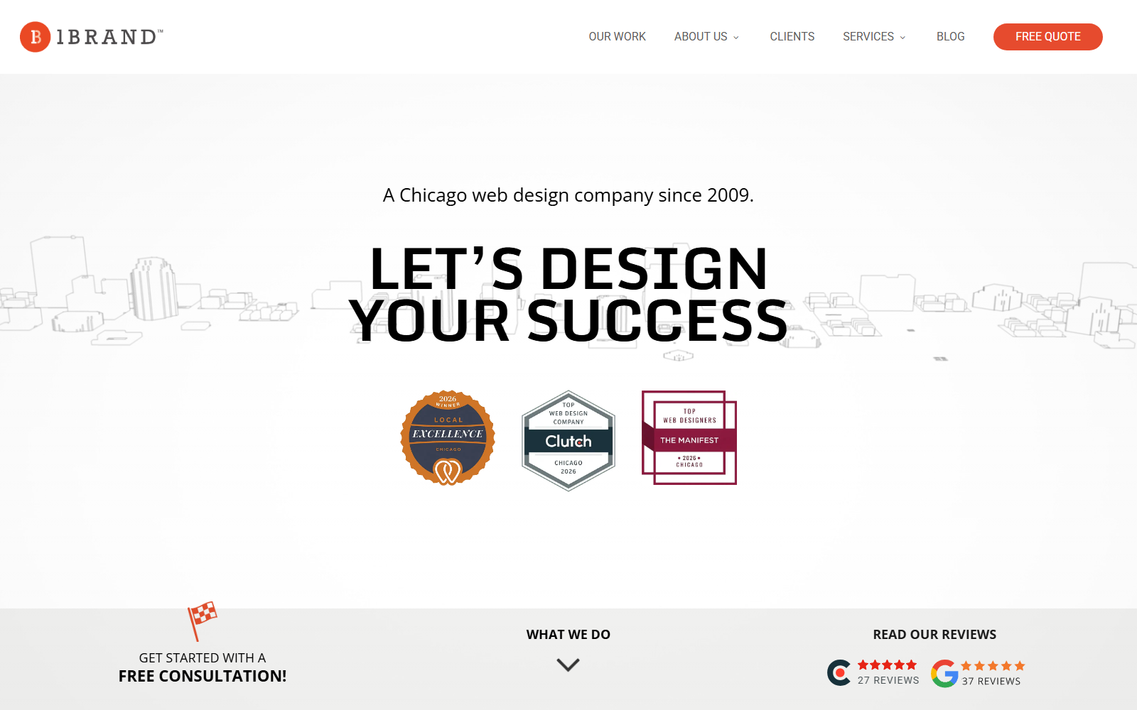 1Brand Design official website homepage