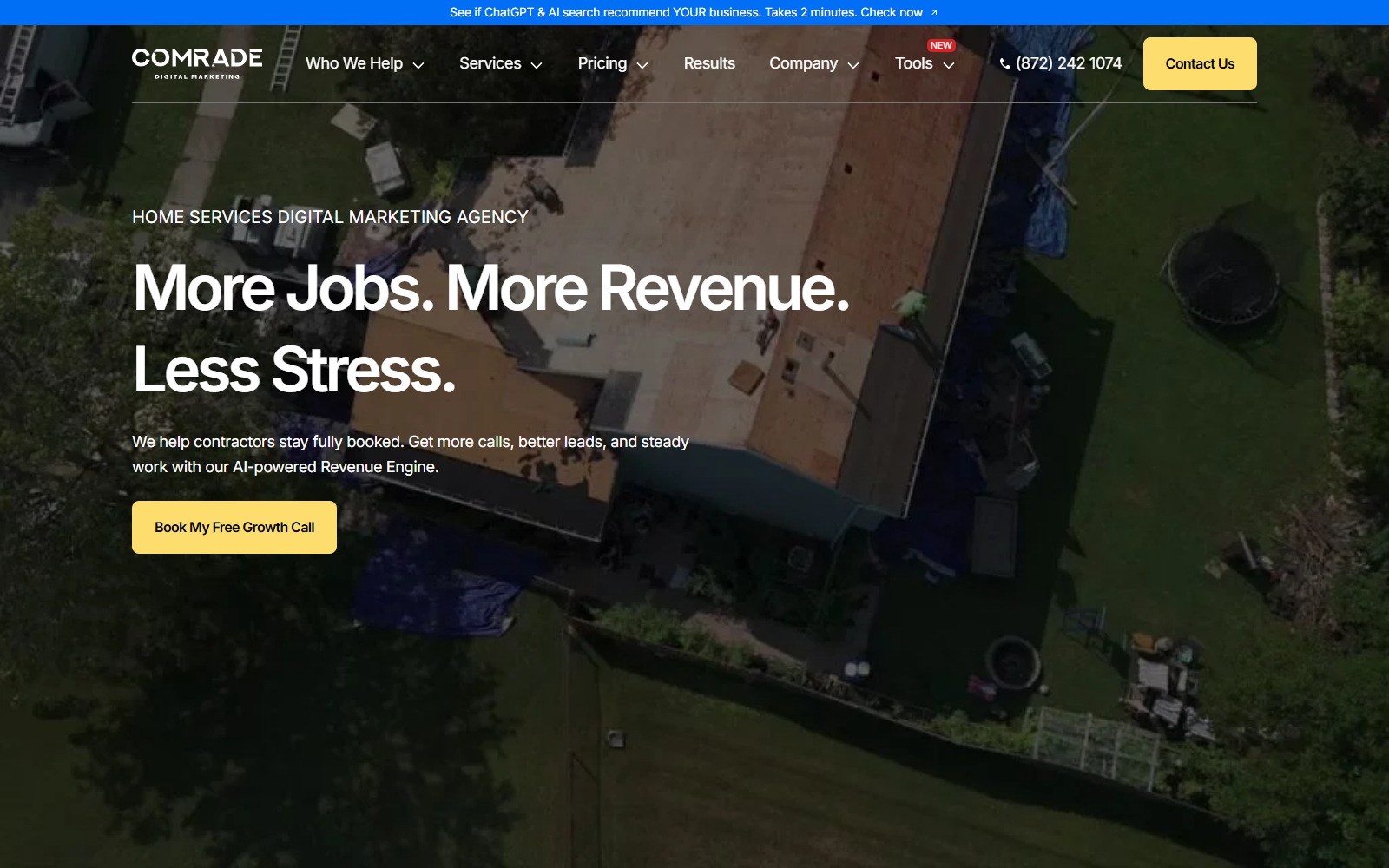 Comrade Digital Marketing Agency official website homepage