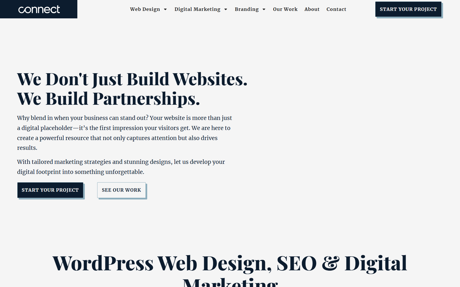 Connect Media Agency official website homepage
