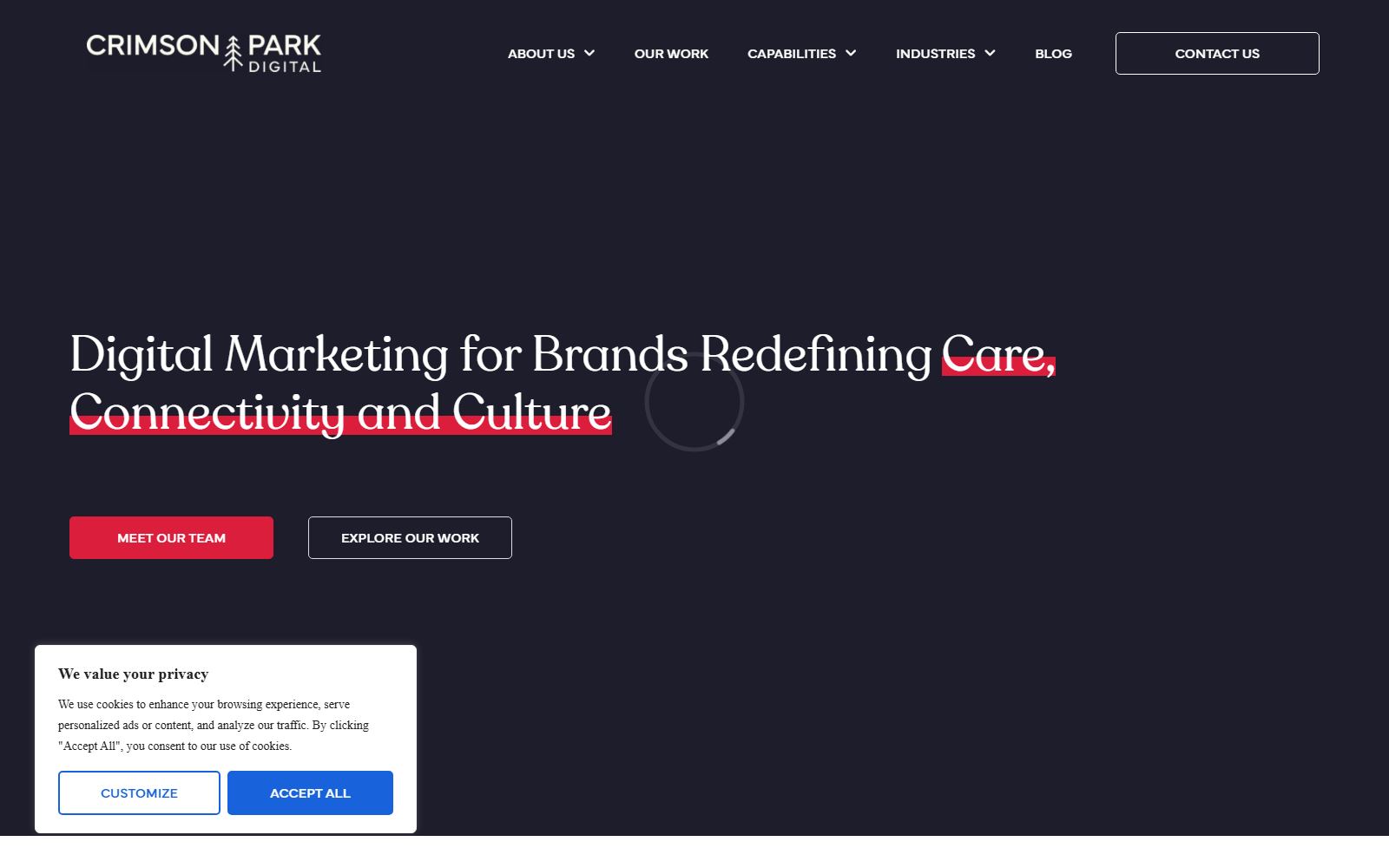 Crimson Park Digital official website homepage