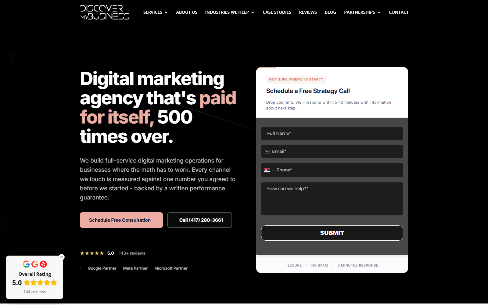 DiscoverMyBusiness official website homepage