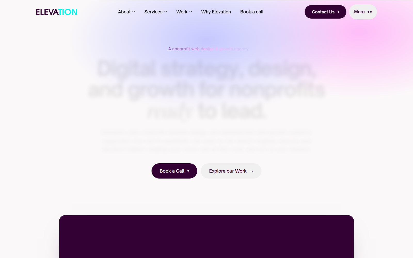 Elevation official website homepage