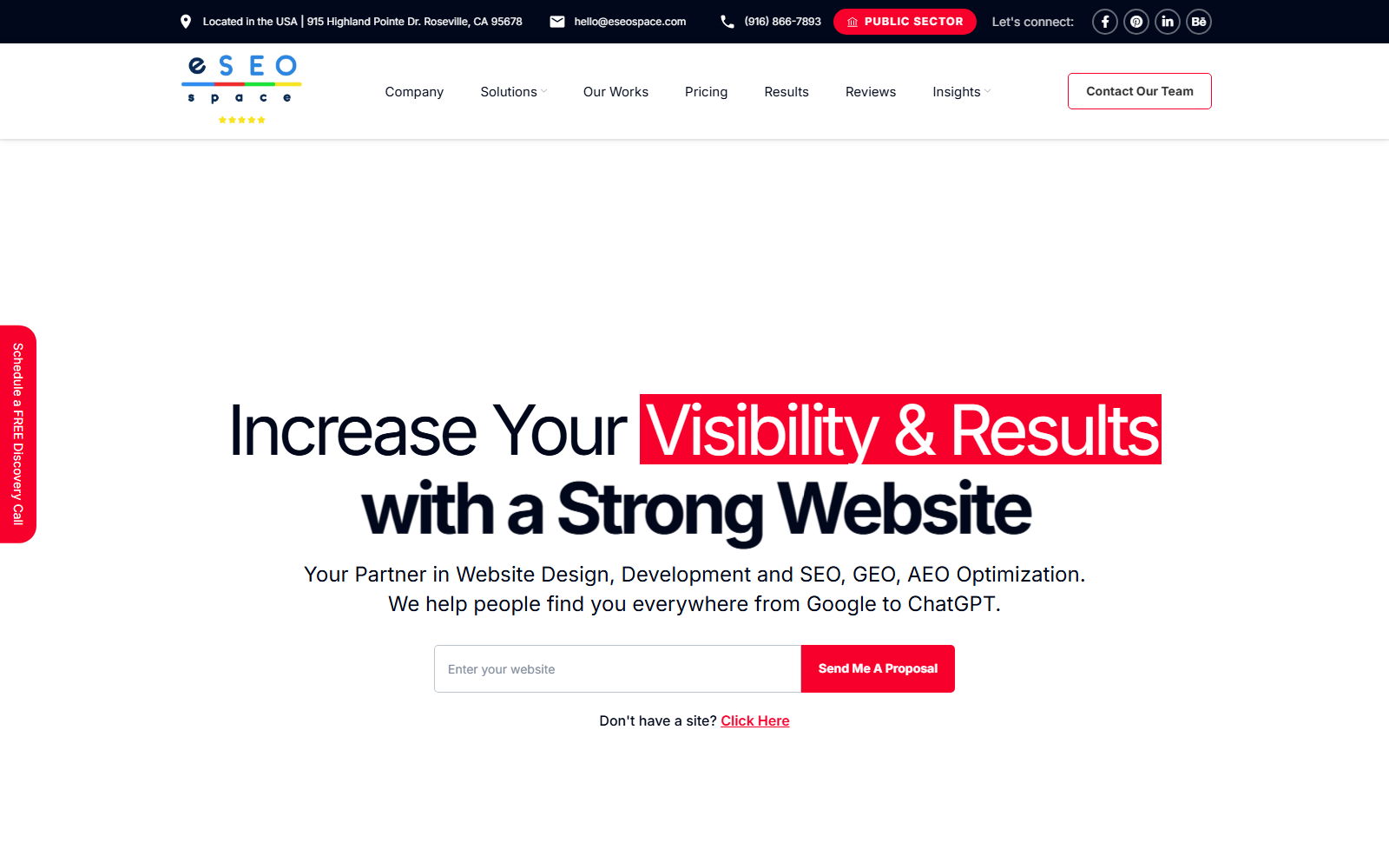eSEOspace official website homepage