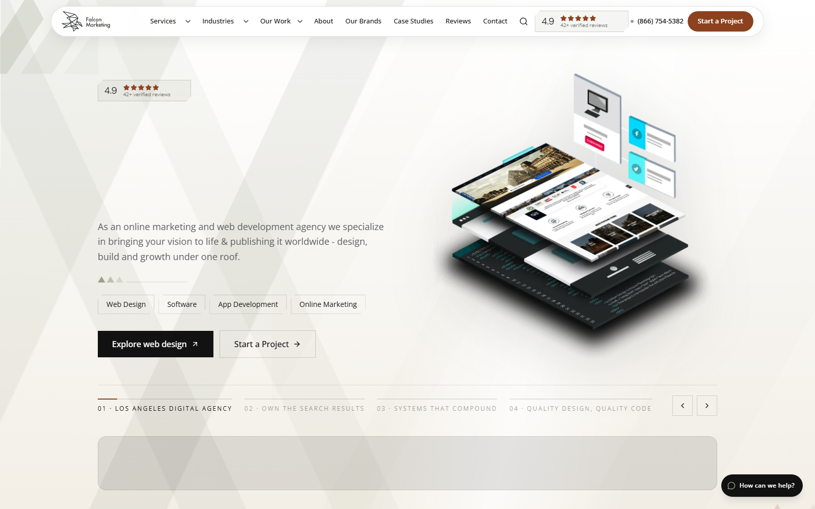 Falcon Marketing official website homepage