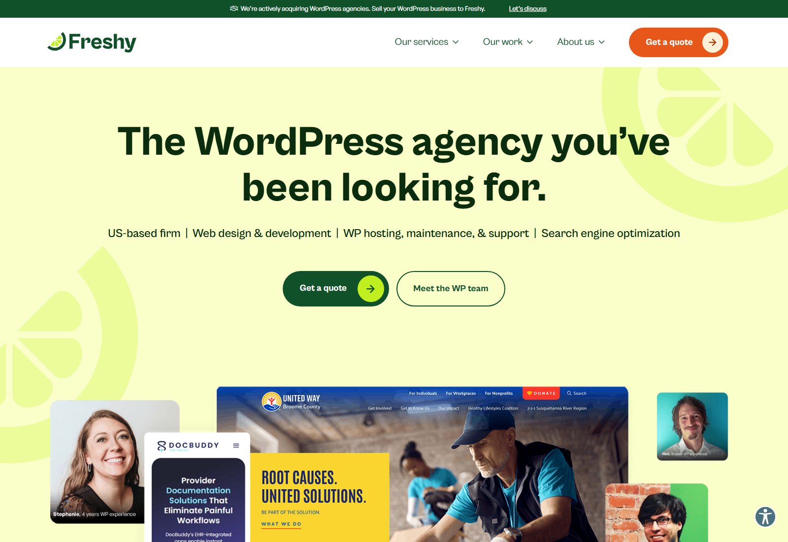 Freshy official website homepage