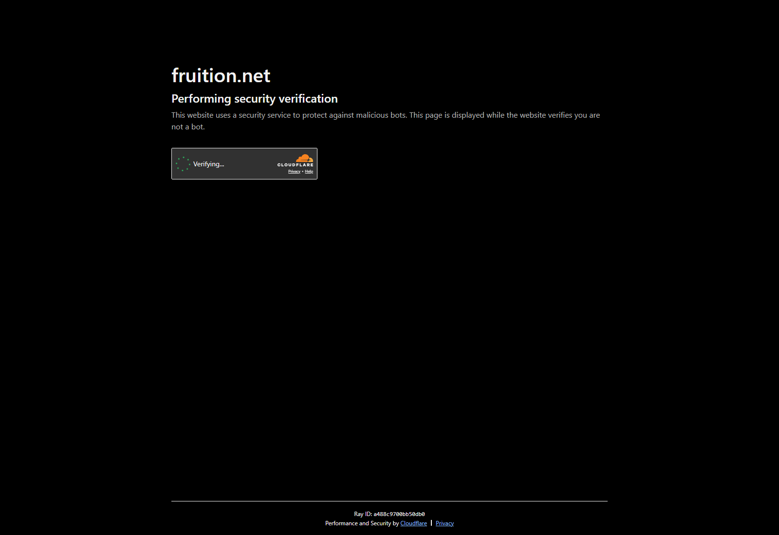 Fruition official website homepage