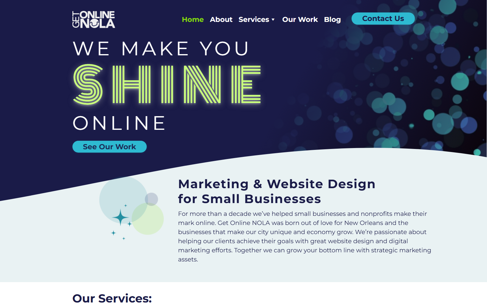 Get Online NOLA official website homepage