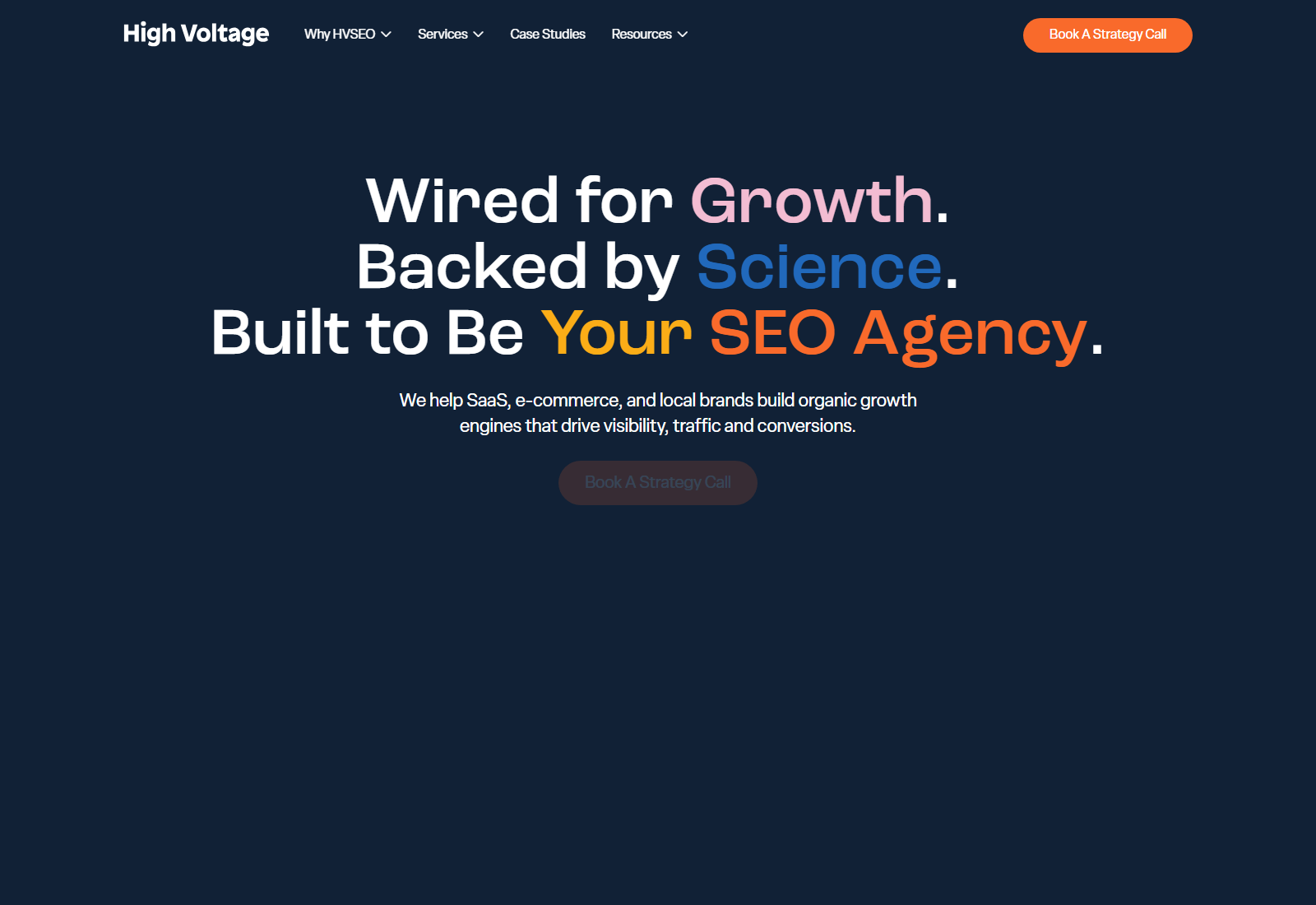 High Voltage SEO official website homepage