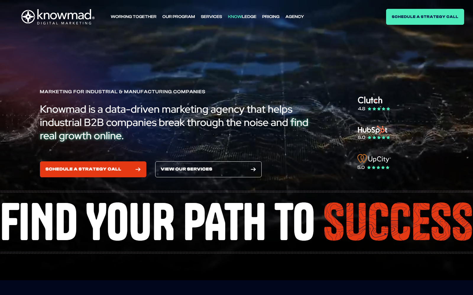 Knowmad Digital Marketing official website homepage