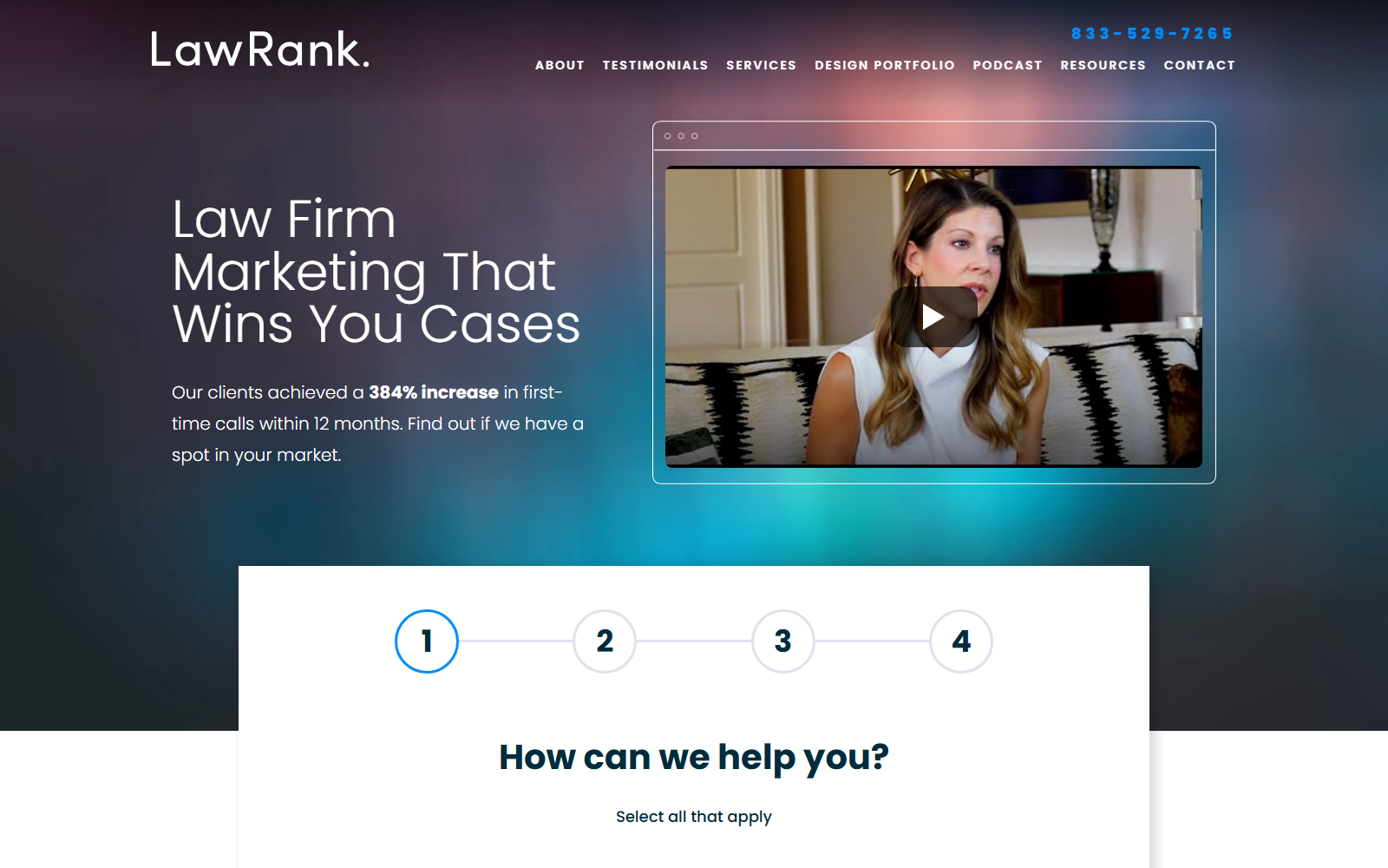 LawRank official website homepage