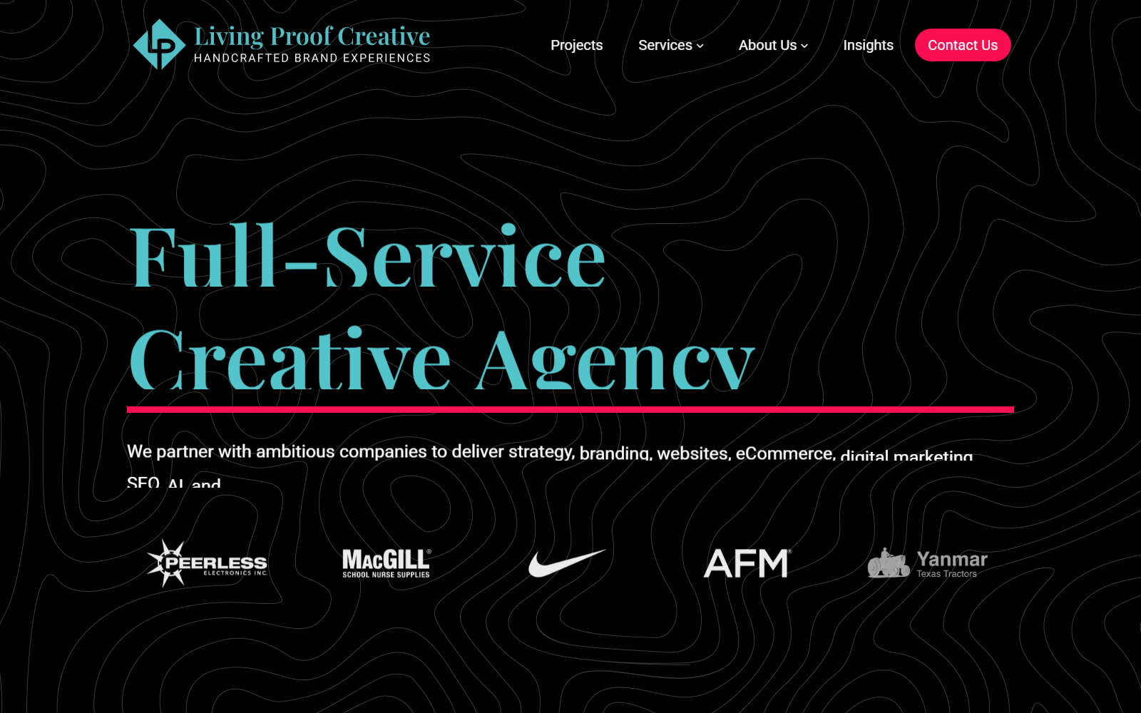 Living Proof Creative official website homepage