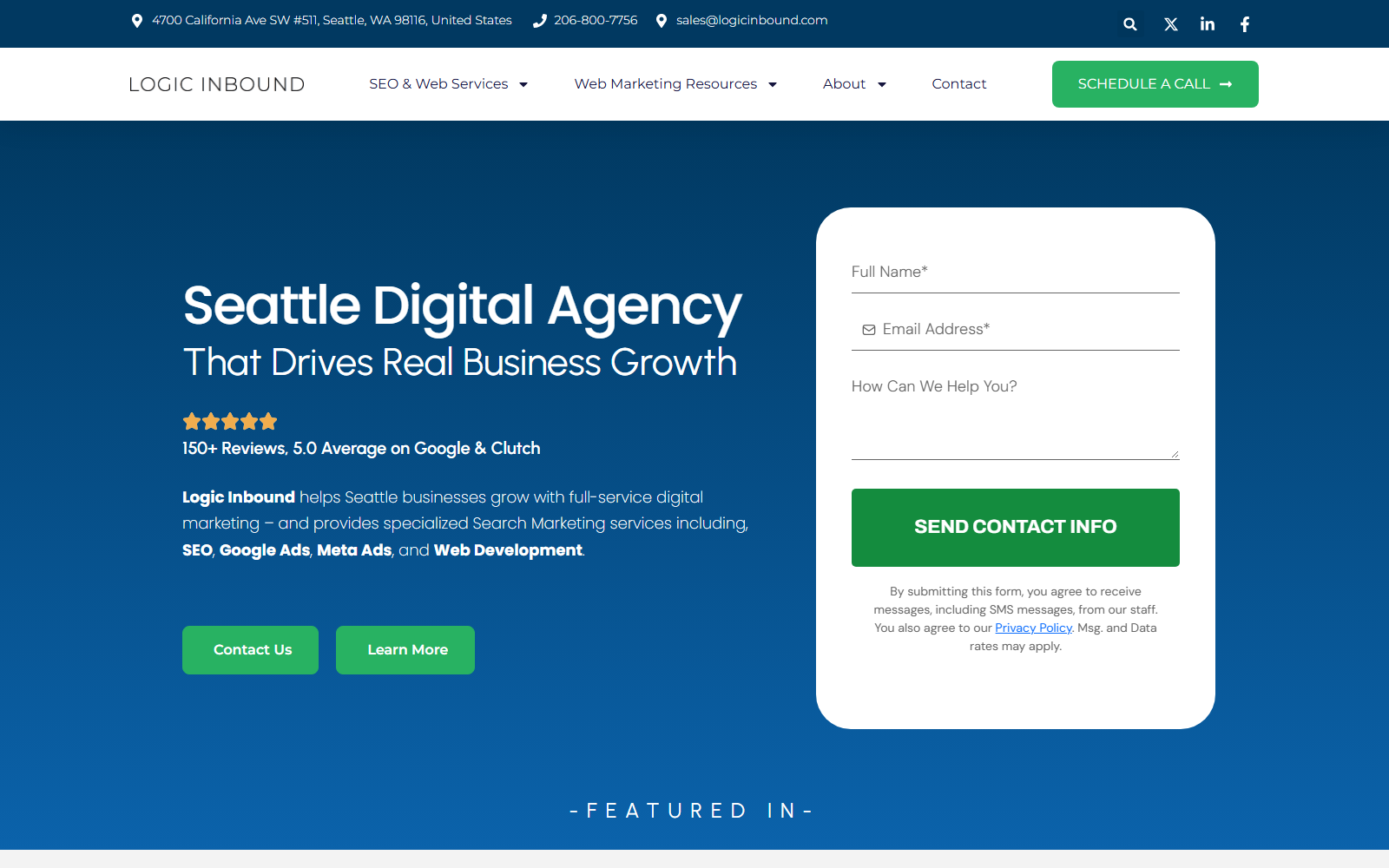 Logic Inbound official website homepage
