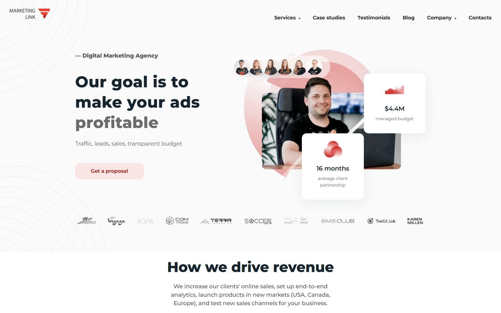 Marketing Link official website homepage