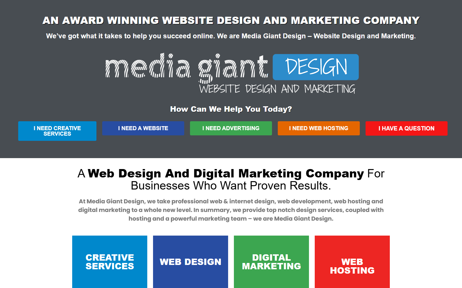 Media Giant Design official website homepage