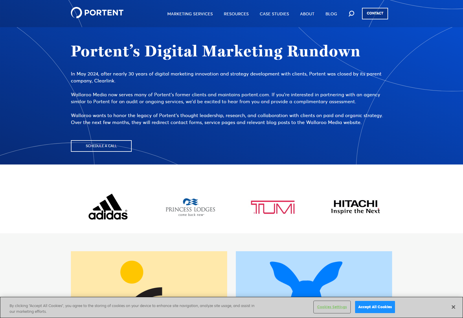 Portent official website homepage