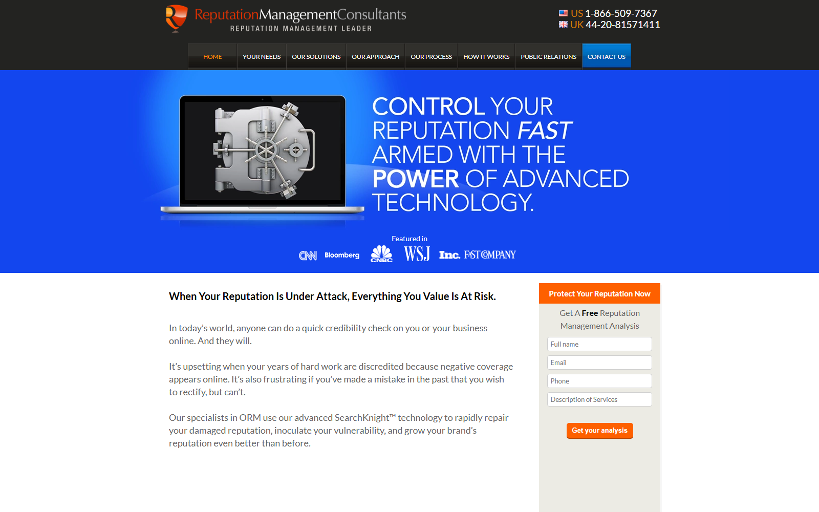 Reputation Management Consultants official website homepage