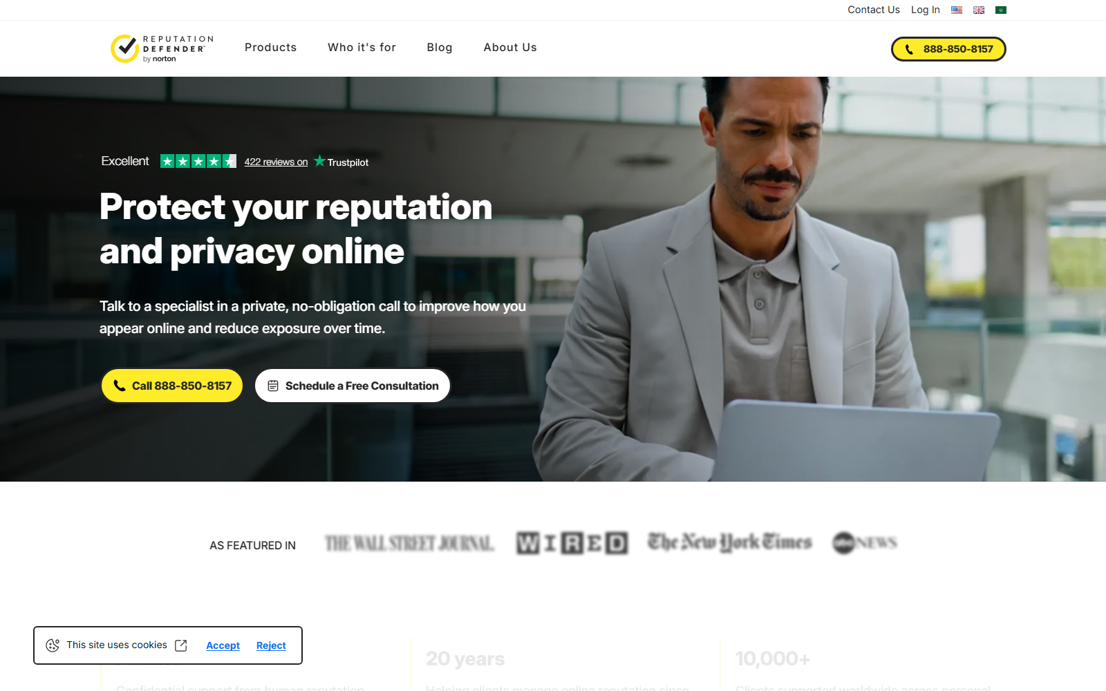 ReputationDefender official website homepage