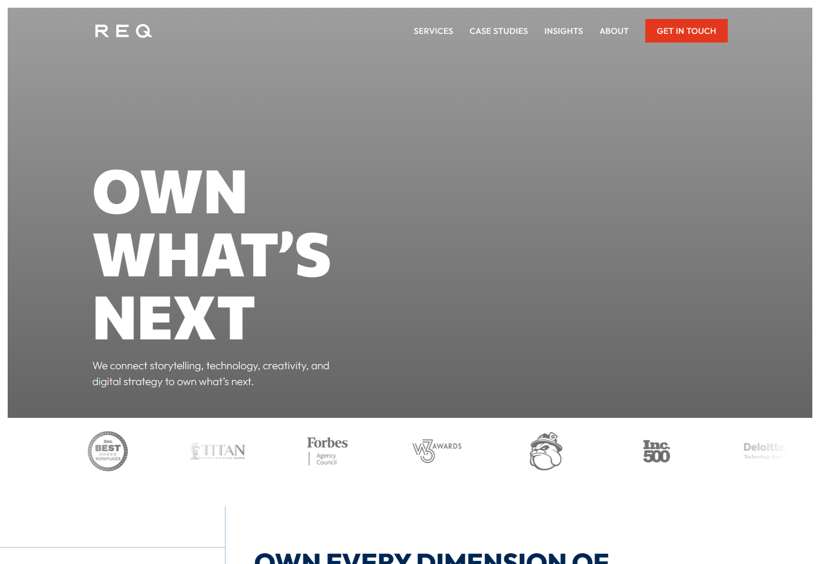 REQ official website homepage