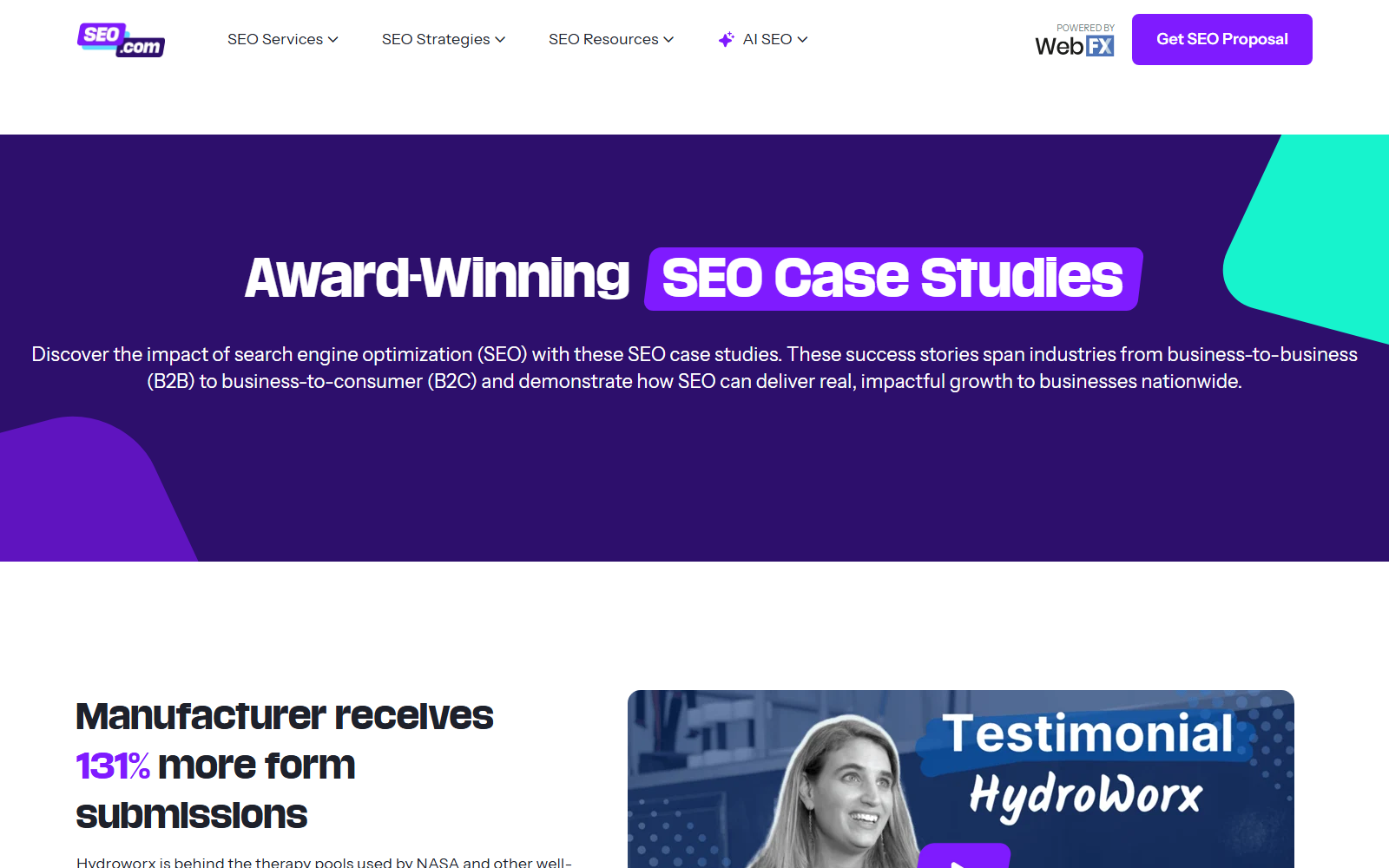 SEO.com case studies page