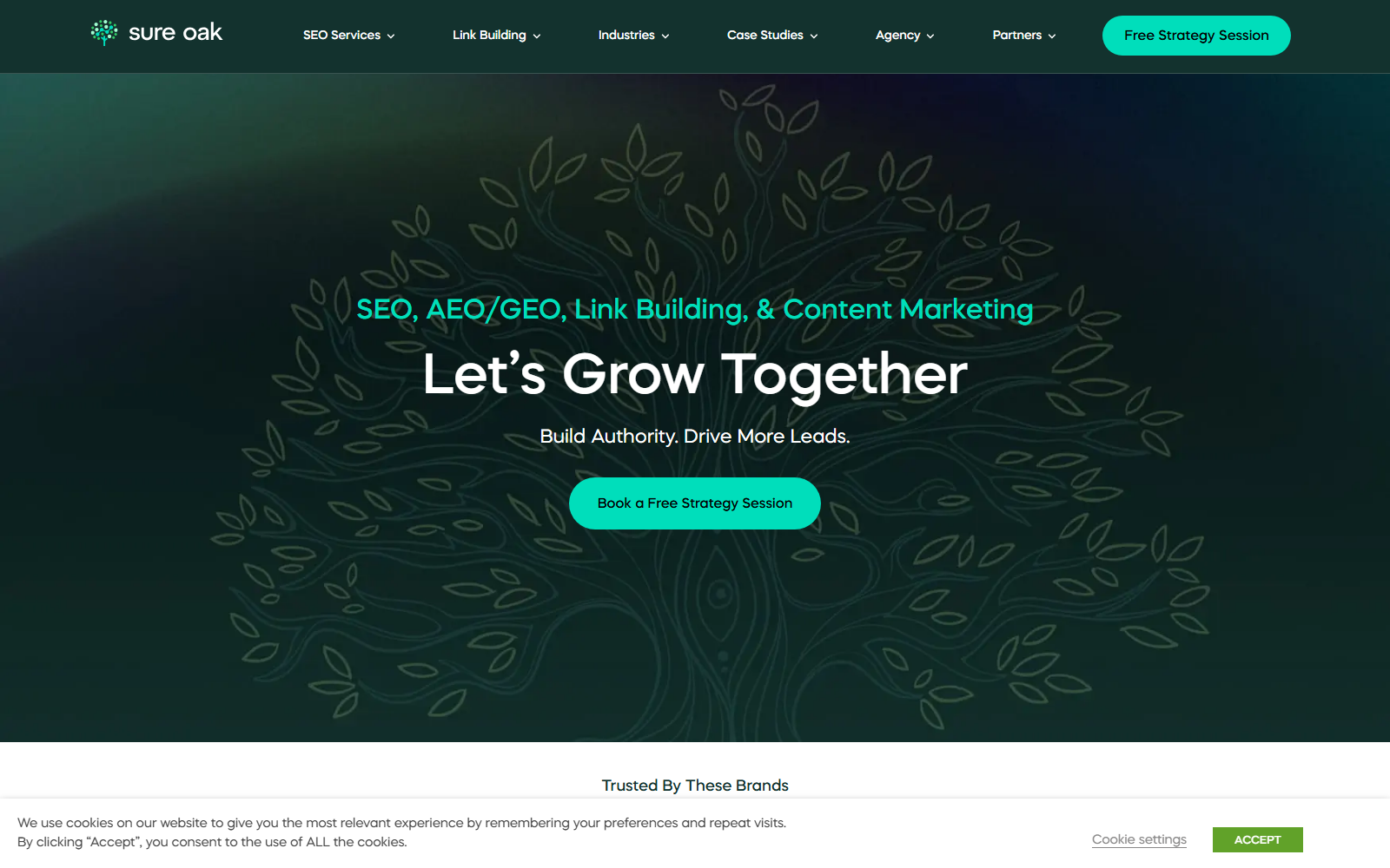 Sure Oak official website homepage
