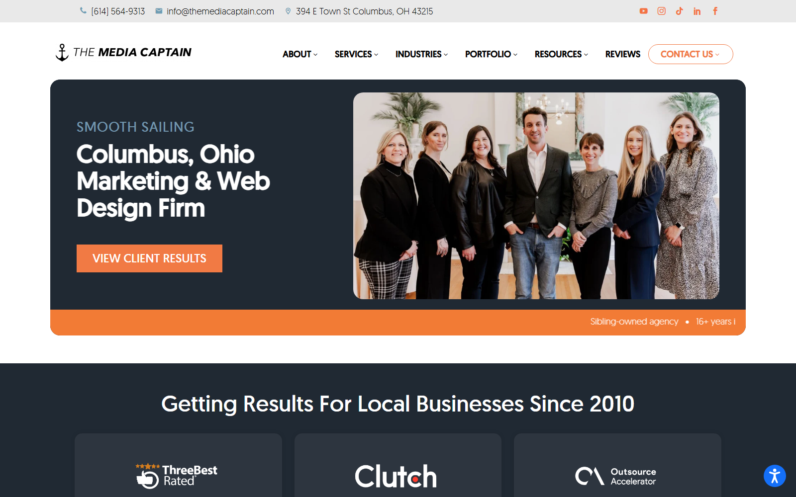 The Media Captain official website homepage