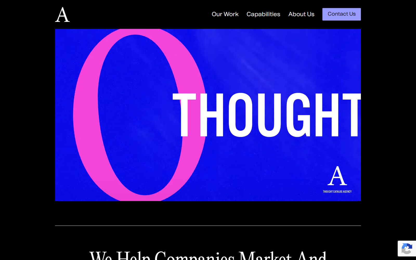 Thought Catalog Agency official website homepage