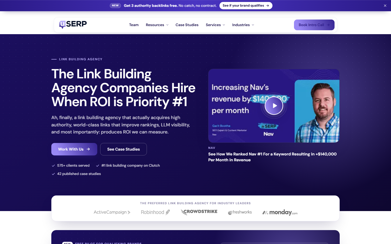 uSERP official website homepage