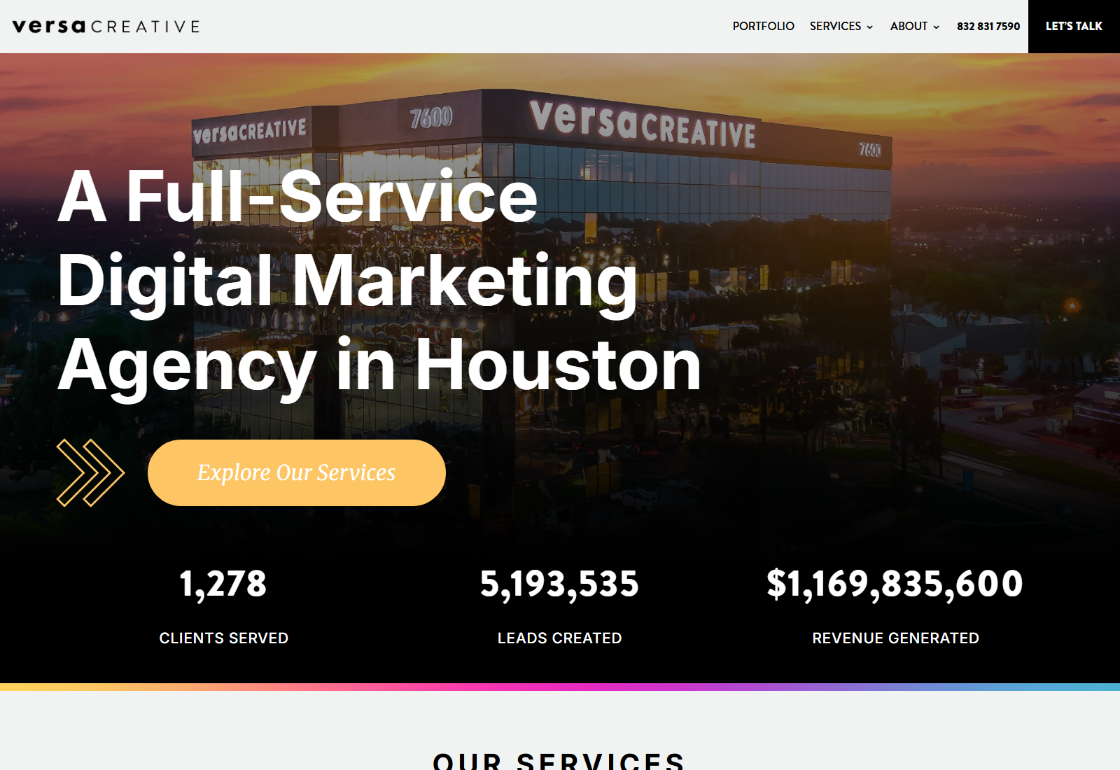 Versa Creative official website homepage