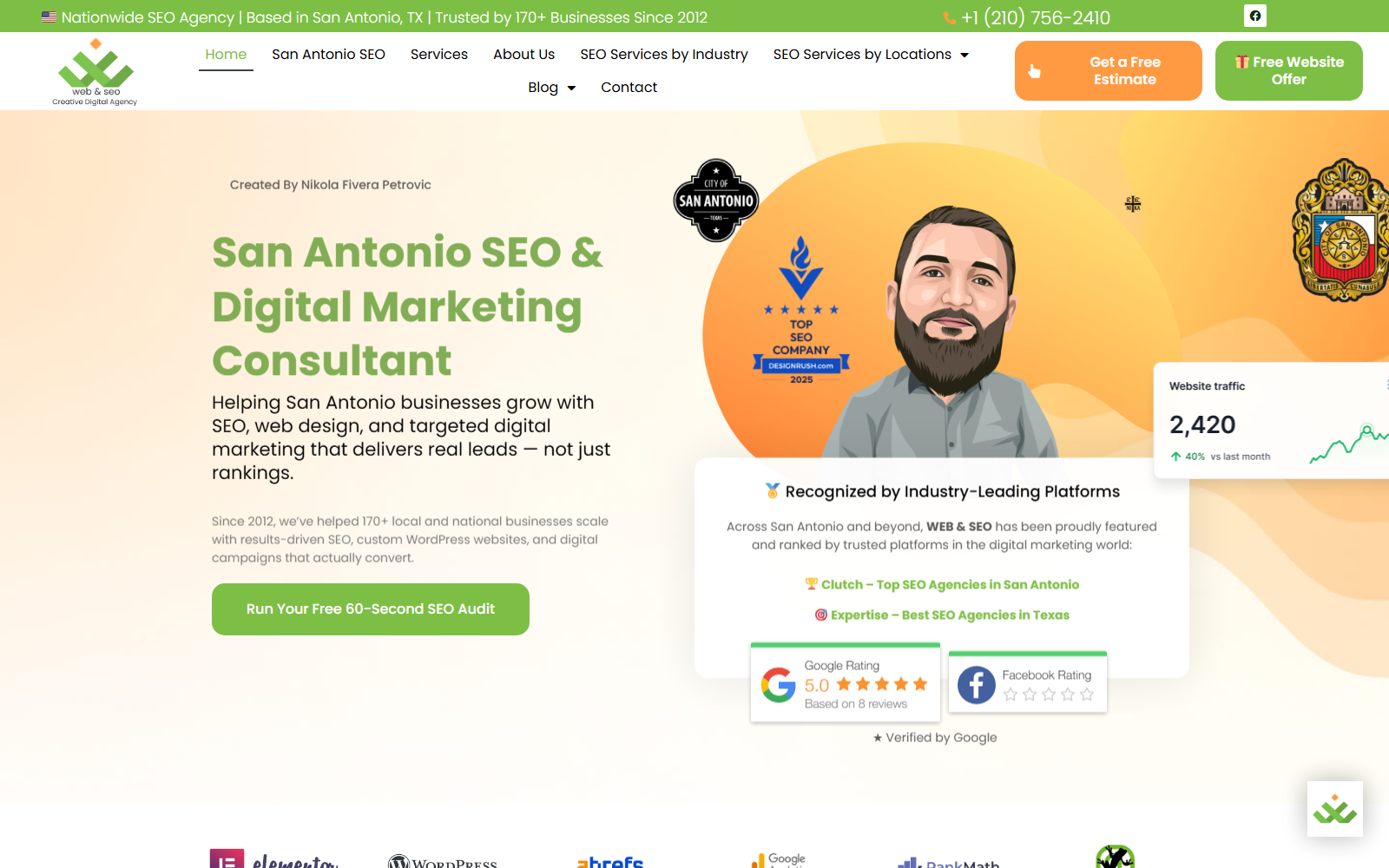WEB & SEO official website homepage