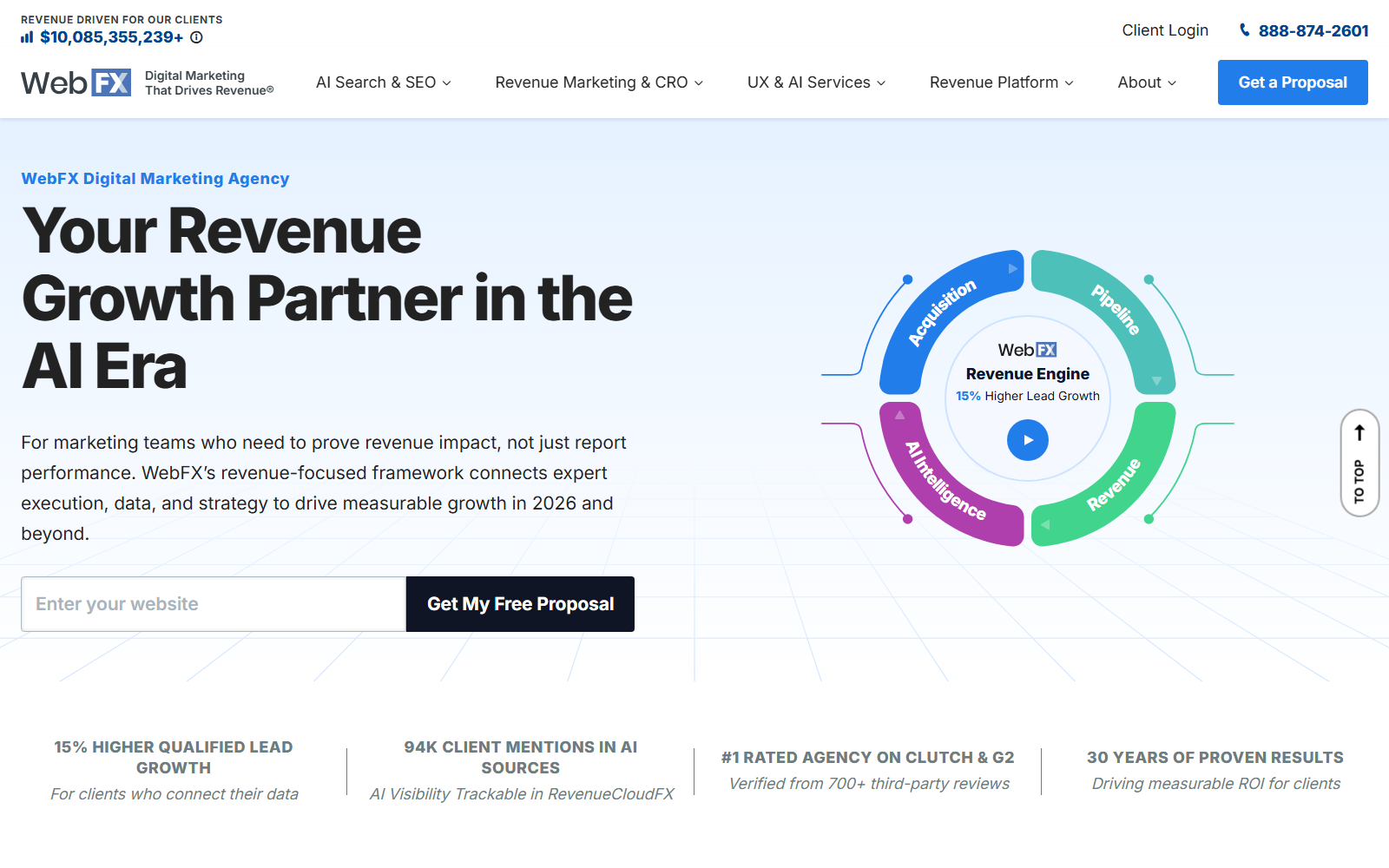 WebFX official website homepage