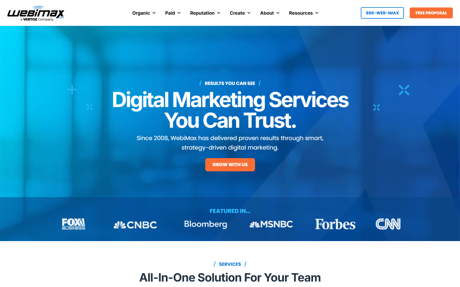 WebiMax official website homepage